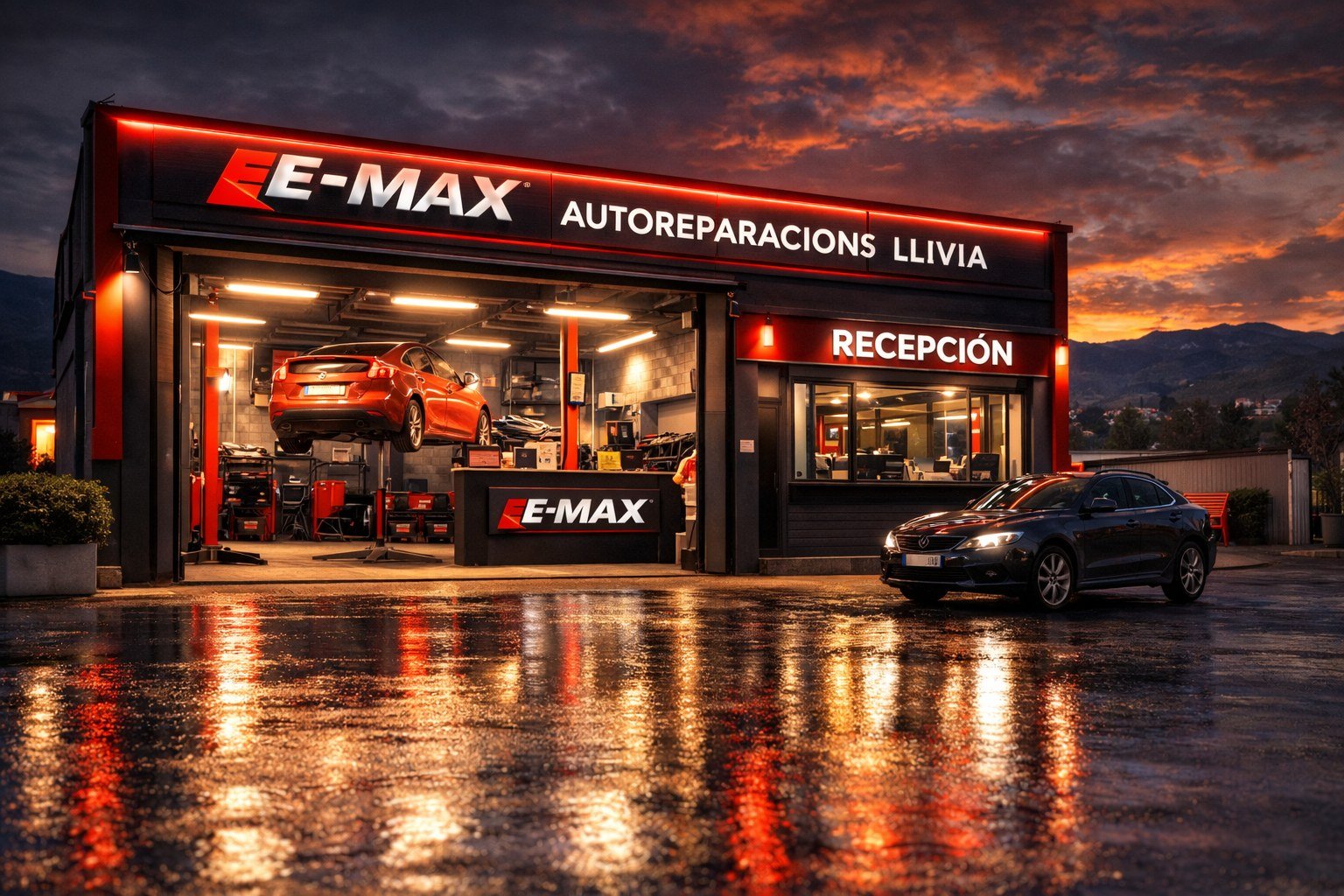 Imagen de marca del sitio E-MAX; no es una fotografía verificada del taller.